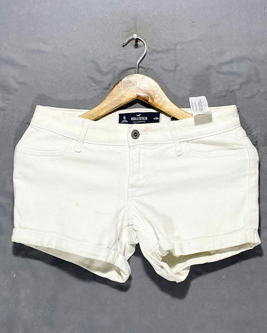 Hollister White Jeans Short For Women Large