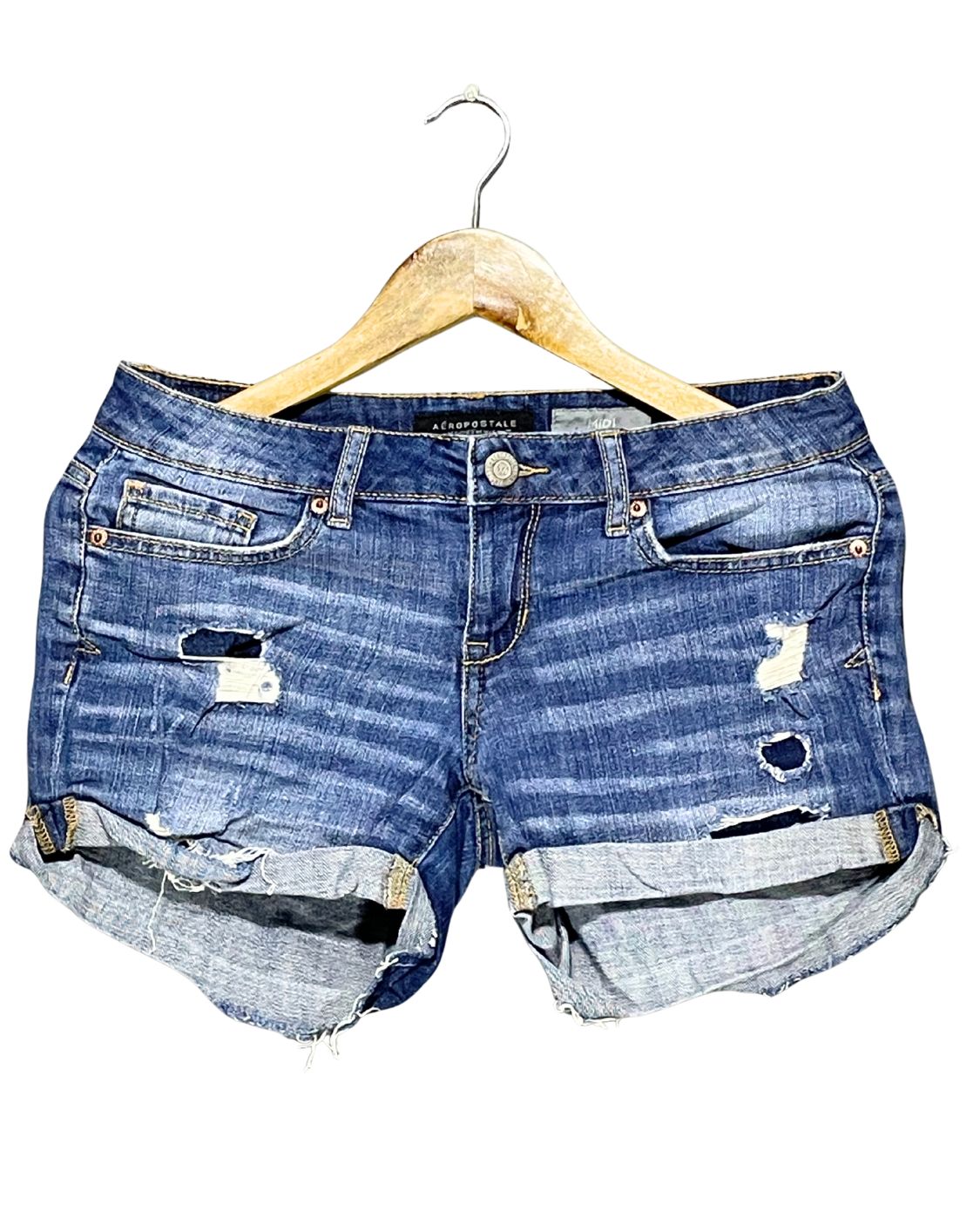 Aeropostale Maroon Jeans Short For Women Large