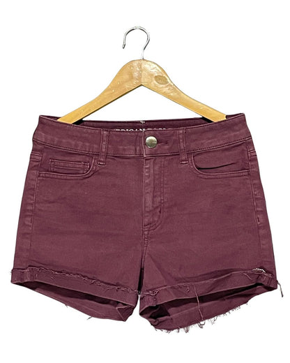 American Eagle Maroon Jeans Short For Women Large