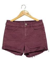 American Eagle Maroon Jeans Short For Women Large