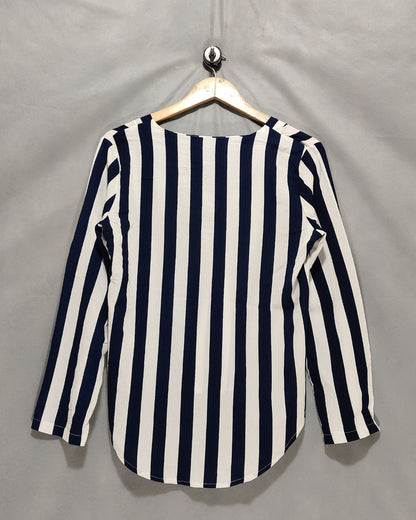 Thrift Queen White Polyester For Women Crop Tops S