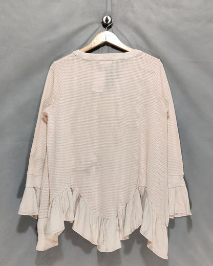 Entro Cream Cotton For Women Crop Top S