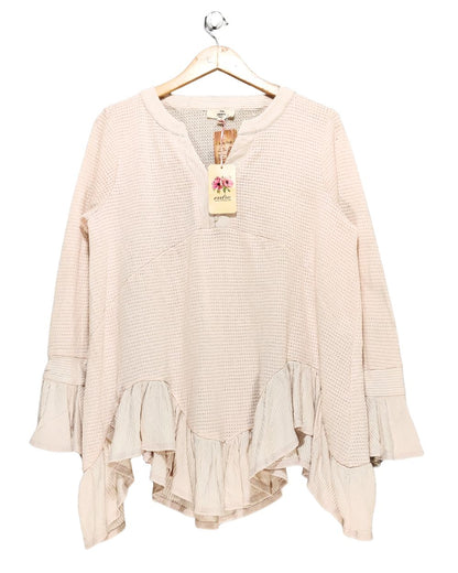 Entro Cream Cotton For Women Crop Top S