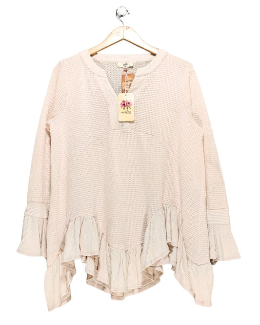 Entro Cream Cotton For Women Crop Top S