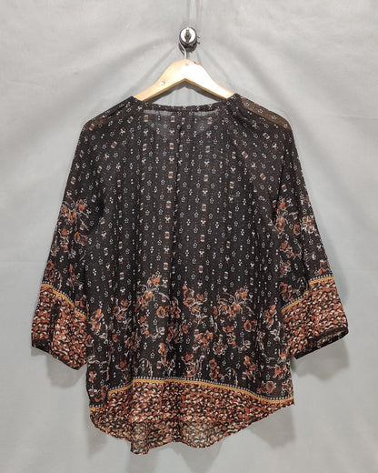 Cato Brown Cotton For Women Crop Top XL