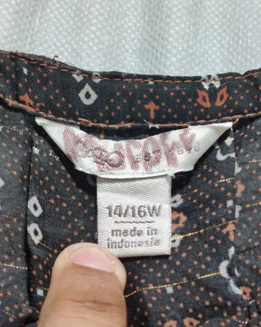 Cato Brown Cotton For Women Crop Top XL