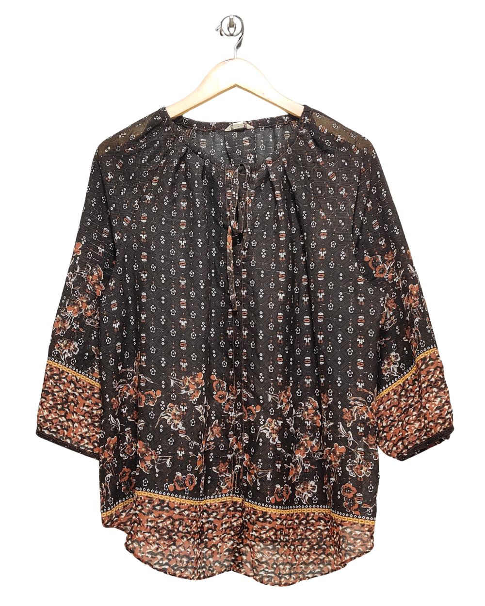 Cato Brown Cotton For Women Crop Top XL