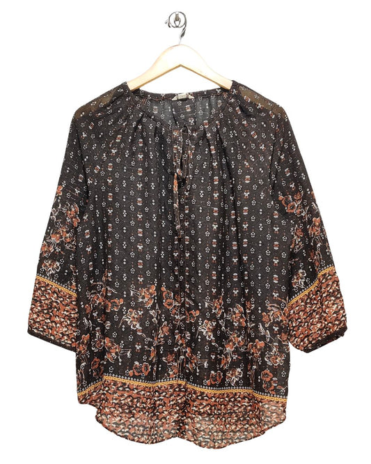 Cato Brown Cotton For Women Crop Top XL