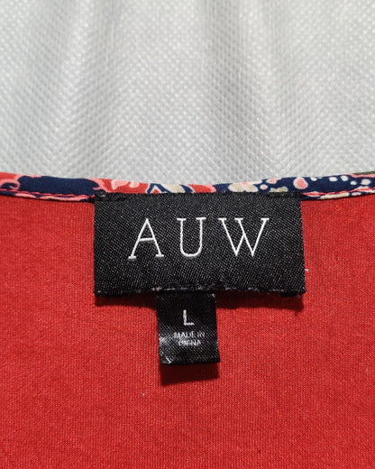 AUW Red Cotton For Women Crop Top L