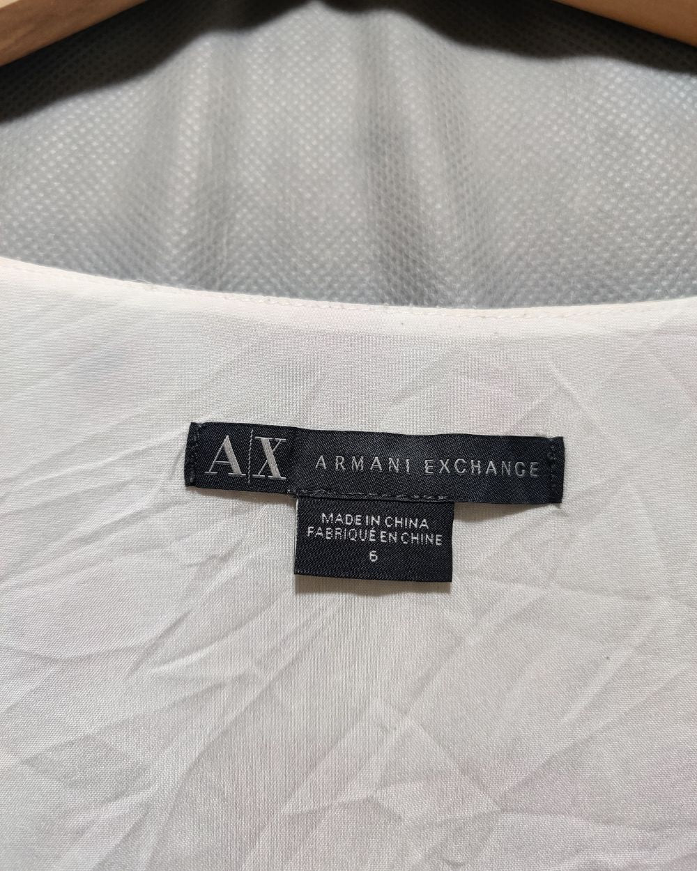 Armani Exchange White Cotton For Women Crop Top M