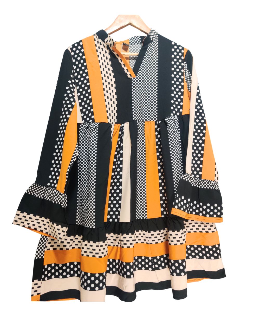 Shein Black & Orange For Women Dresses Size L