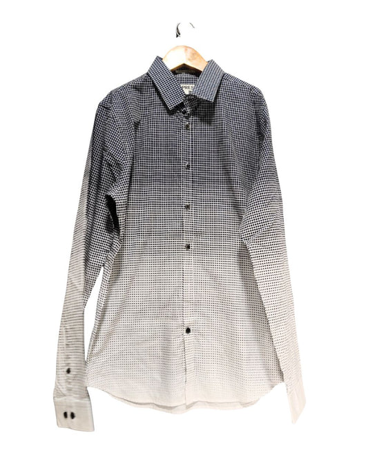 Express 3D Colour Blue & White For Women Top Shirt M