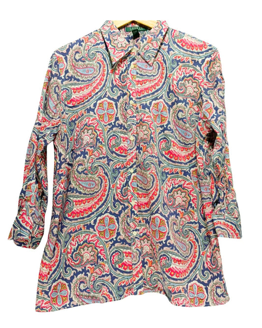 Ralph Lauren Colour Pink & Purple For Women Shirt Size L