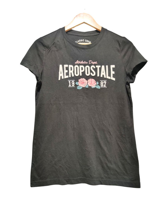 Classic Crew Black Cotton T Shirt For Women L