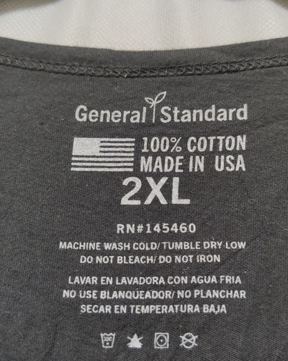 General Standard Black Cotton T Shirt For Women XX Large