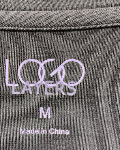 Logo Layers Gray For Women Top M