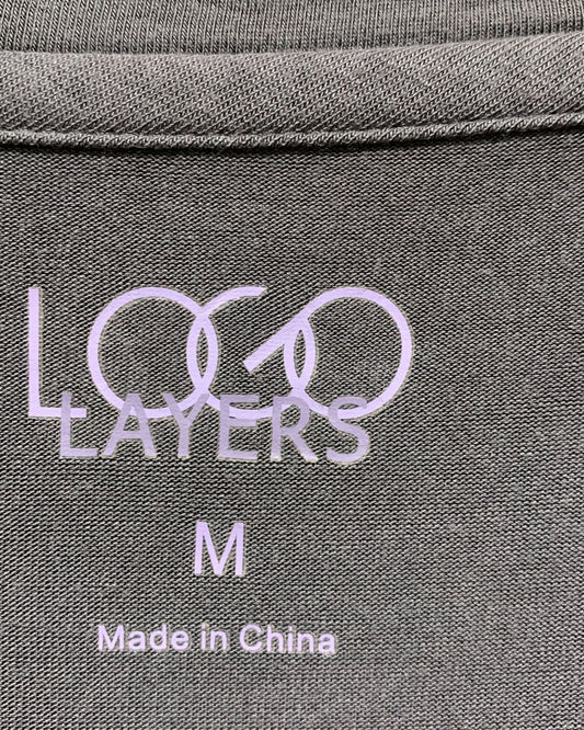 Logo Layers Gray For Women Top M
