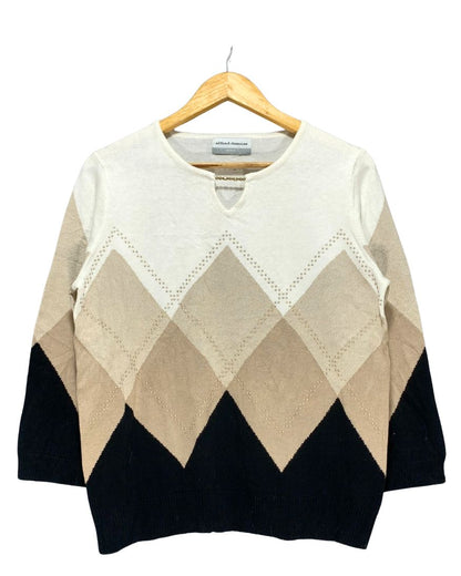 Alfred Dunner Cream Sweater For Women M