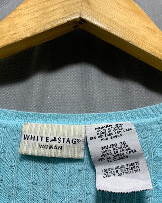 White Stag Blue Sweater For Women M