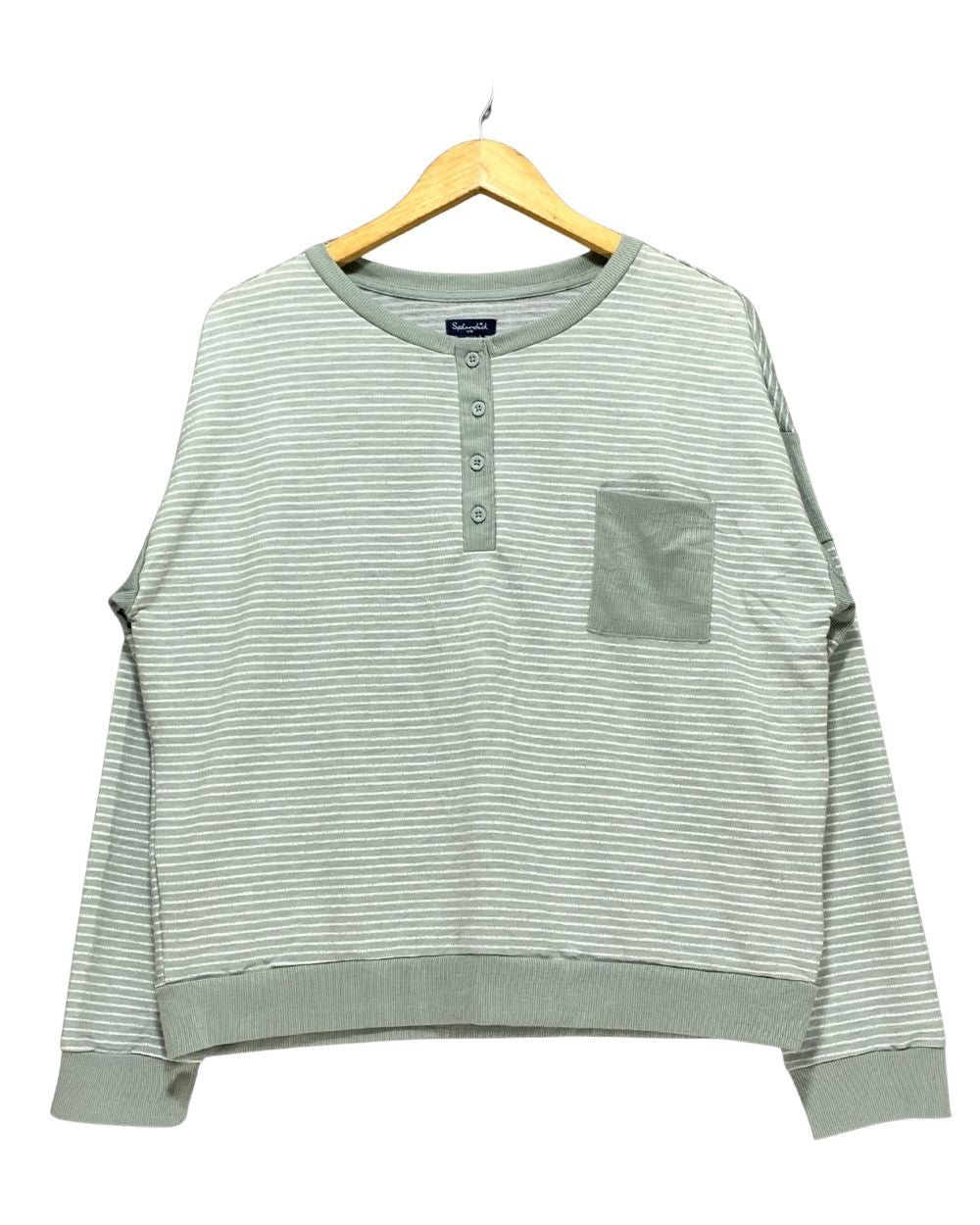 Splendid Green Sweatshirt For Women Large