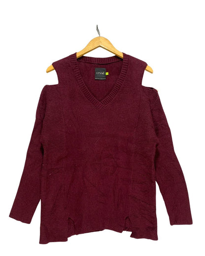 LYSSE Maroon Sweater For Women Small