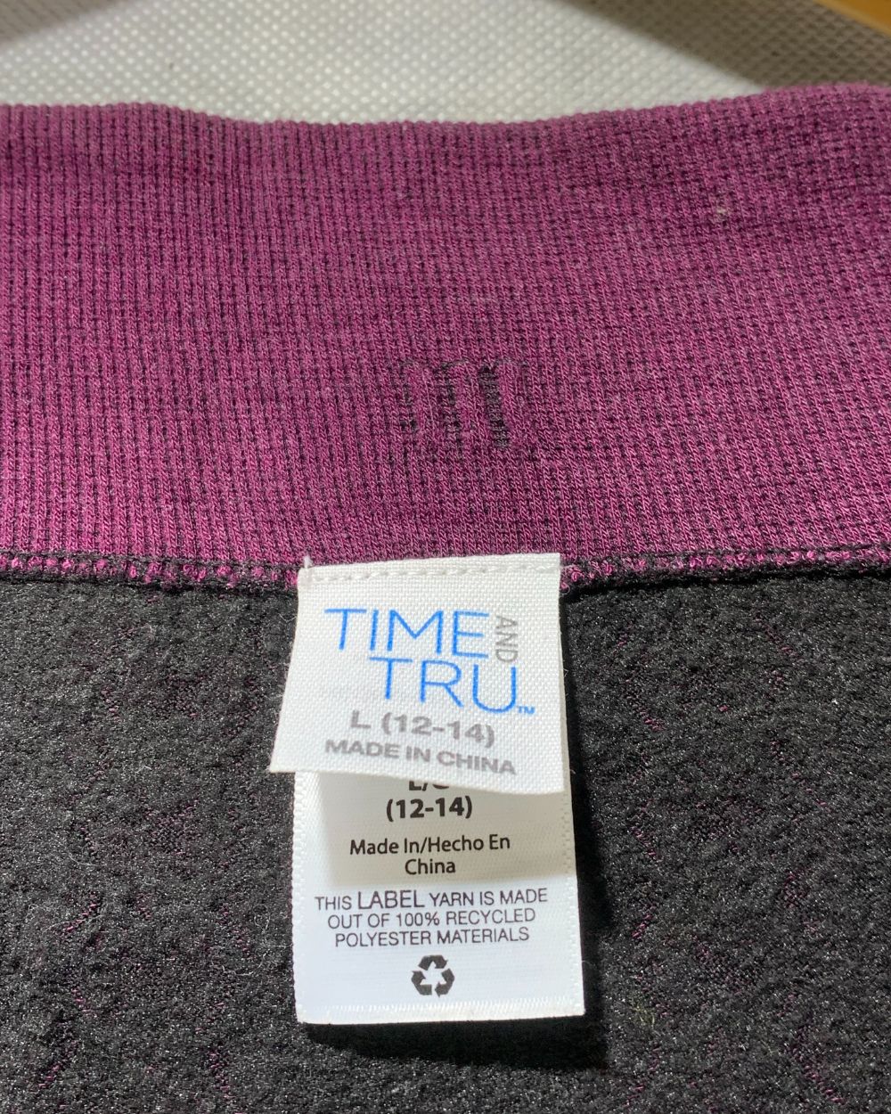 Time And Tru Black Sport Gym tights For Women 14 Years