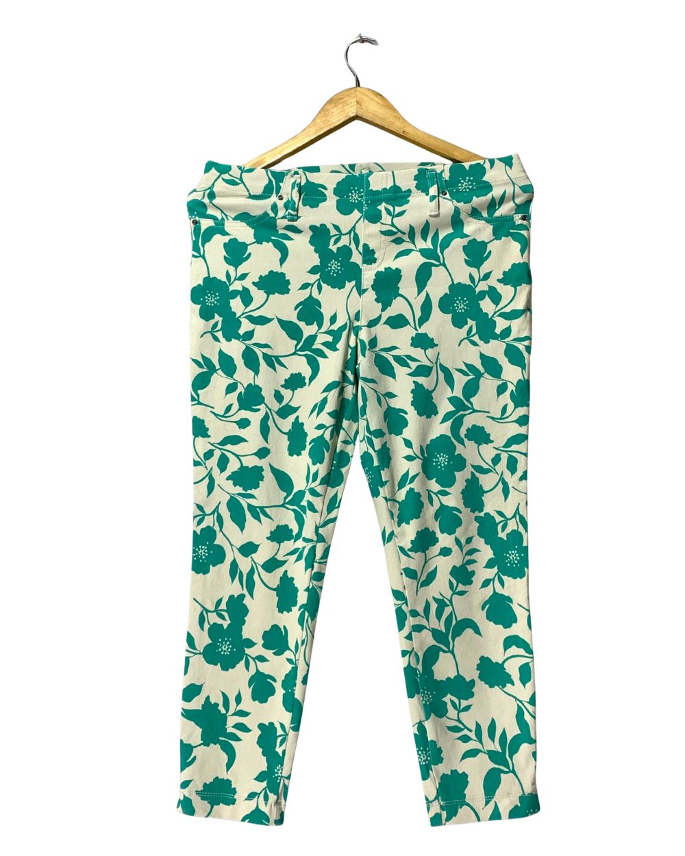 Time & True Green Trousers For Woman 16 Years