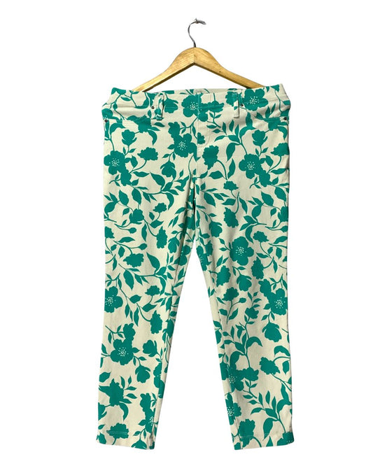 Time & True Green Trousers For Woman 16 Years