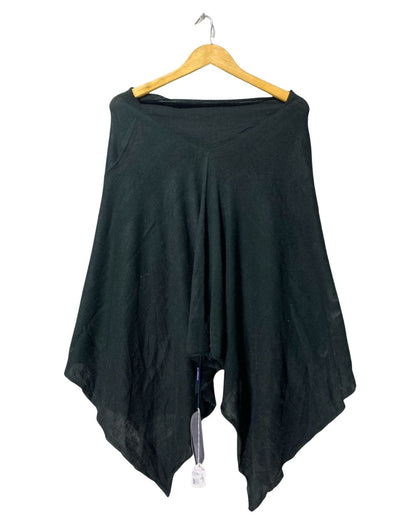 Elietlan Black Cape Shawl For Women