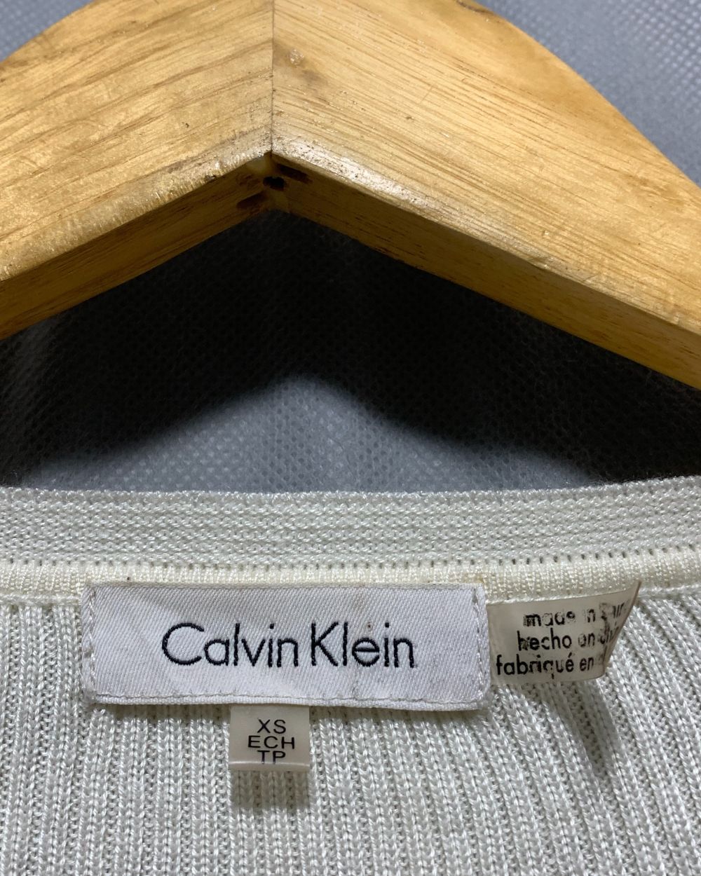 Calvin Klein White Vest Sweater For Women XS