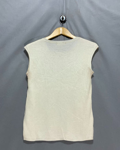 Calvin Klein White Vest Sweater For Women XS