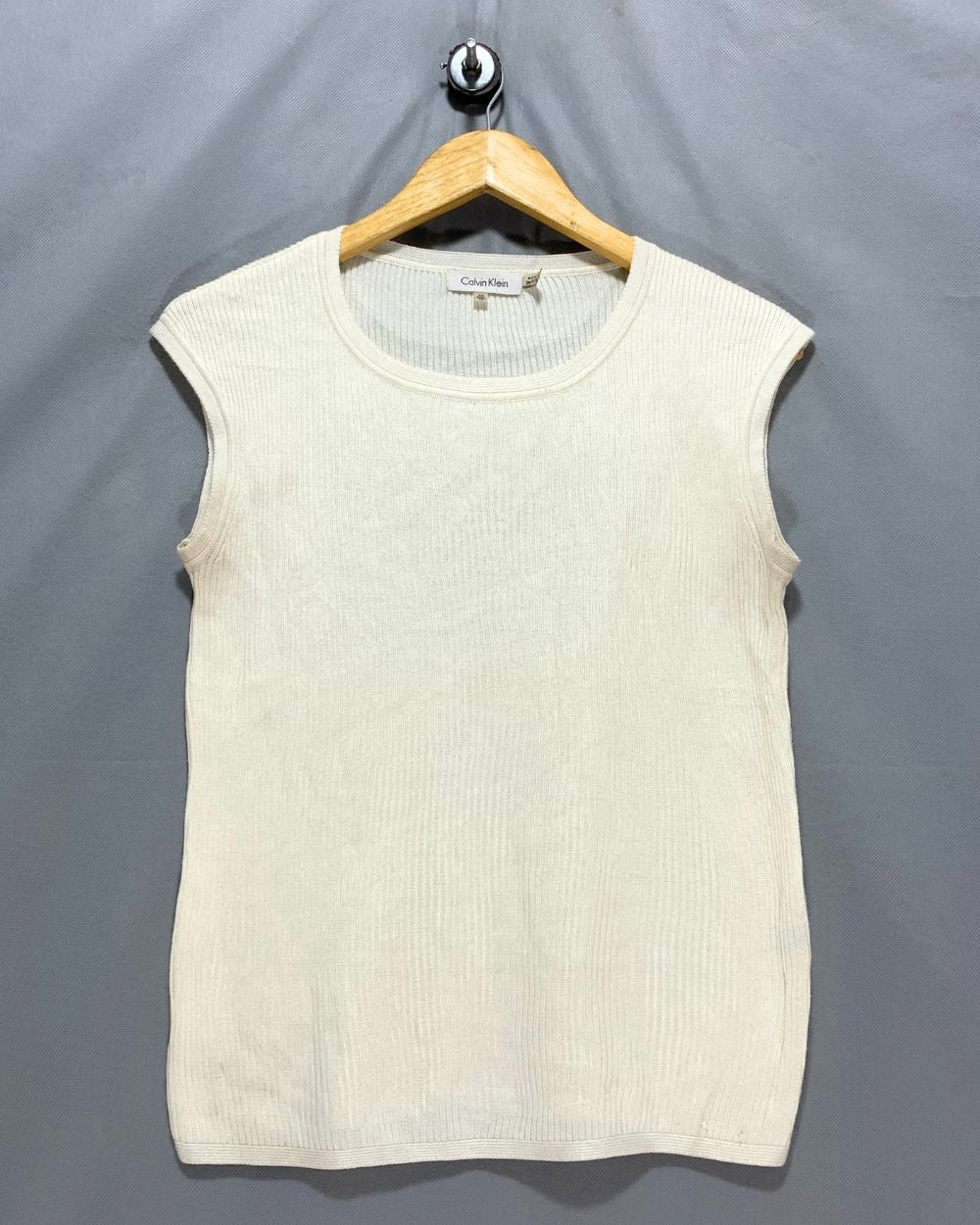 Calvin Klein White Vest Sweater For Women XS