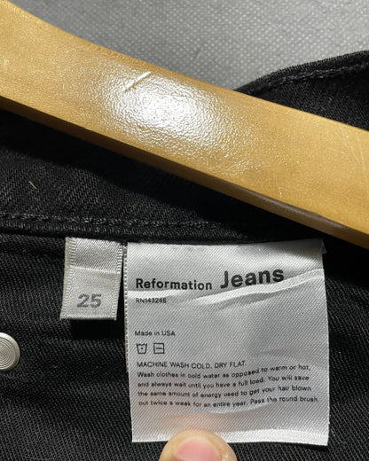 Reformation Black Jeans For Women X Large | ThriftQueen.pk