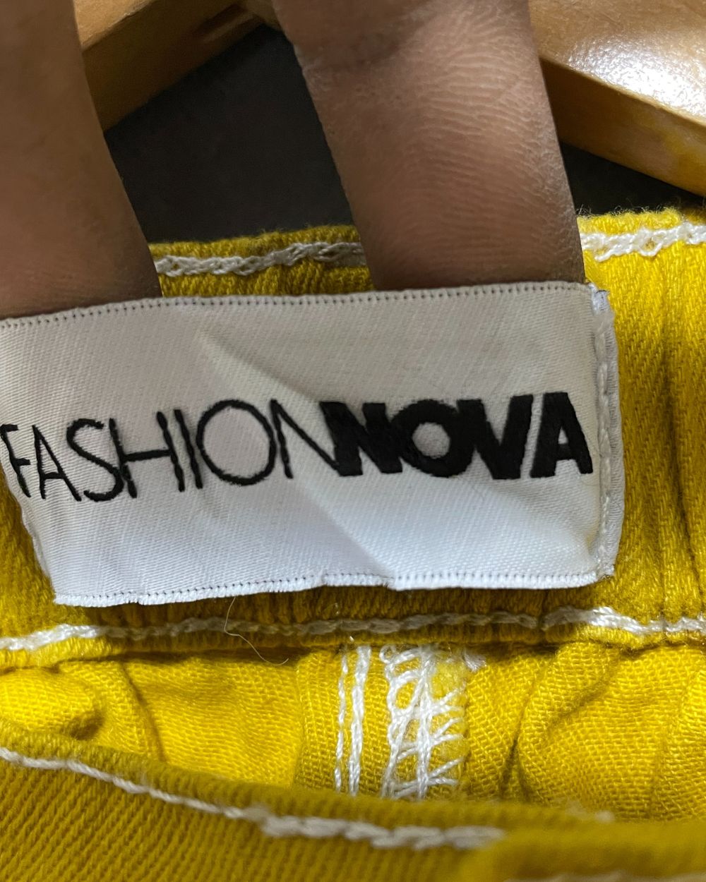 Fashion Nova Yellow Jeans For Women XS | ThriftQueen.pk
