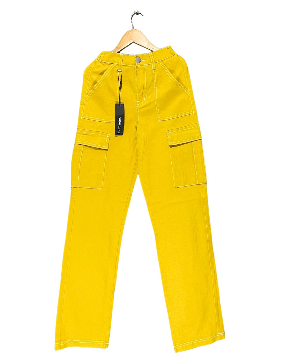 Fashion Nova Yellow Jeans For Women XS | ThriftQueen.pk