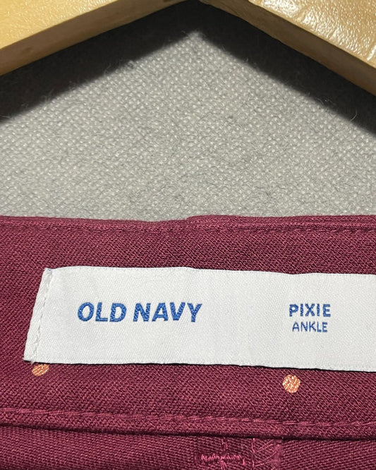 Old Navy Maroon Jeans For Women XS | ThriftQueen.pk