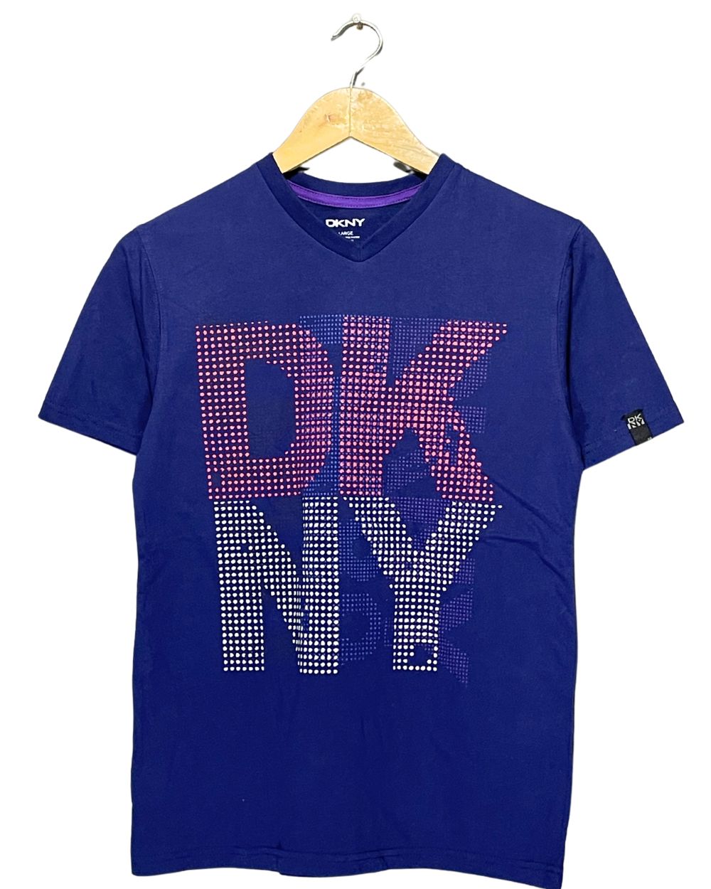 Dkny Blue Cotton T Shirt For Women L | ThriftQueen.pk