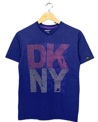 Dkny Blue Cotton T Shirt For Women L | ThriftQueen.pk