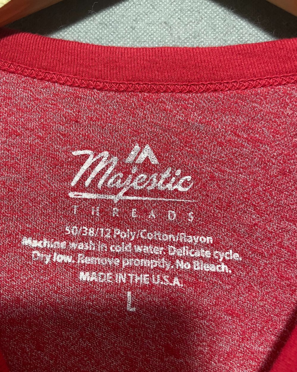Majestic Red Cotton T Shirt For Women L | ThriftQueen.pk