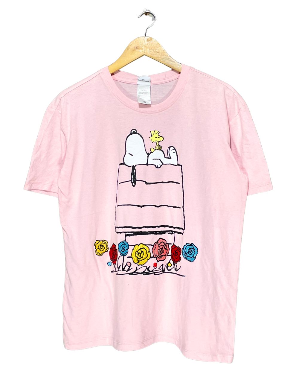 Peanuts Pink Cotton T Shirt For Women XL | ThriftQueen.pk