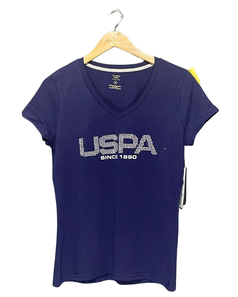 Polo U.S. Assn Blue Cotton T Shirt For Women M | ThriftQueen.pk