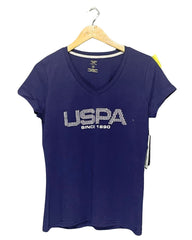 Polo U.S. Assn Blue Cotton T Shirt For Women M | ThriftQueen.pk