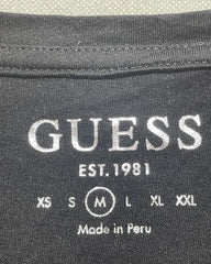 Guess Black Cotton T Shirt For Women M | ThriftQueen.pk