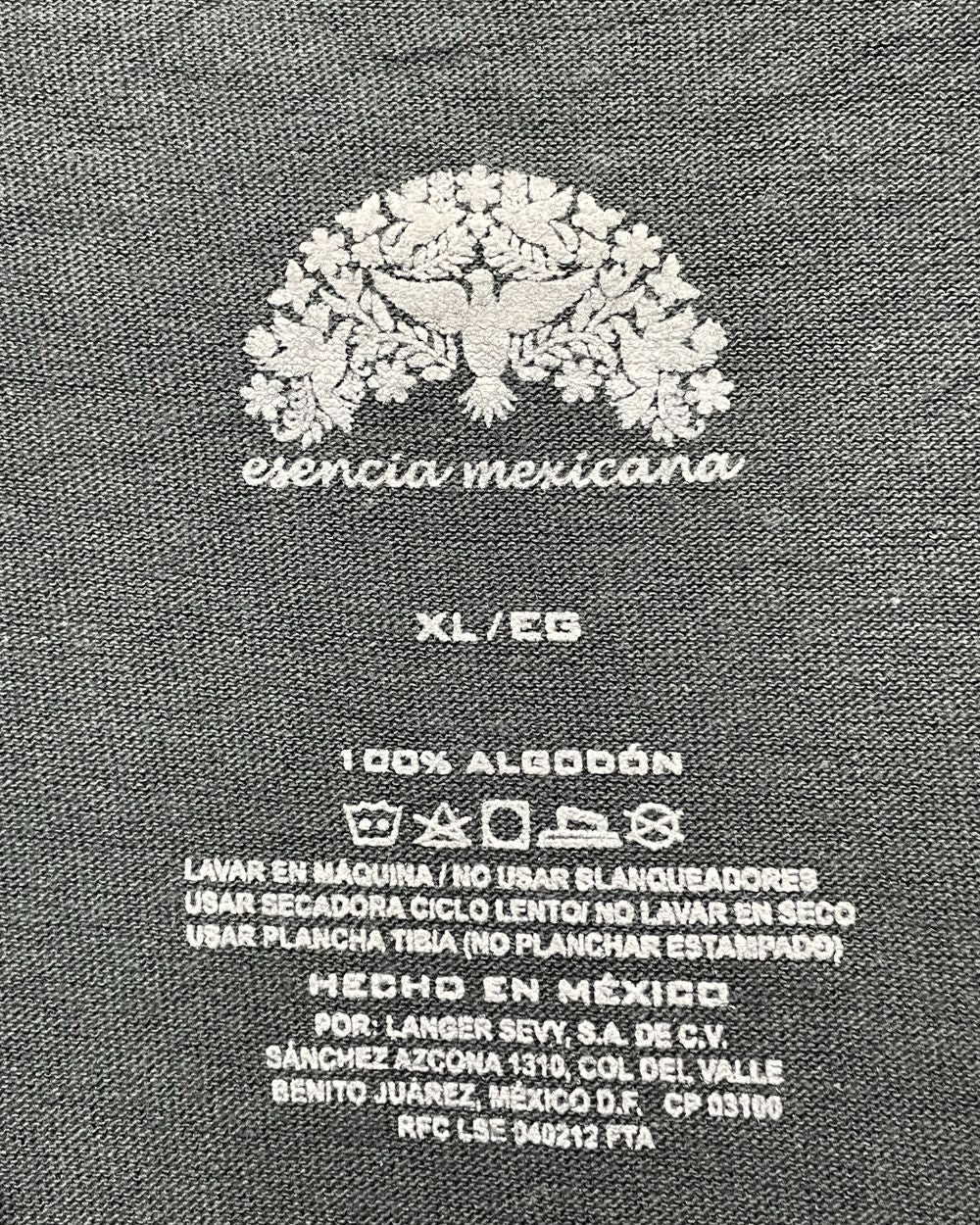 Esencia Mexicana Gray Cotton T Shirt For Women XL | ThriftQueen.pk