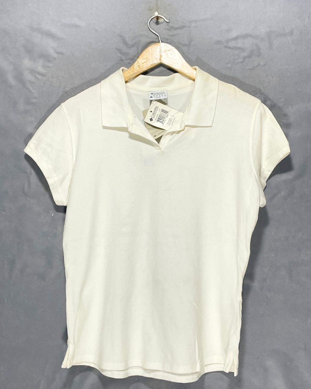 Columbia White Cotton Polo T Shirt For Women XL | ThriftQueen.pk