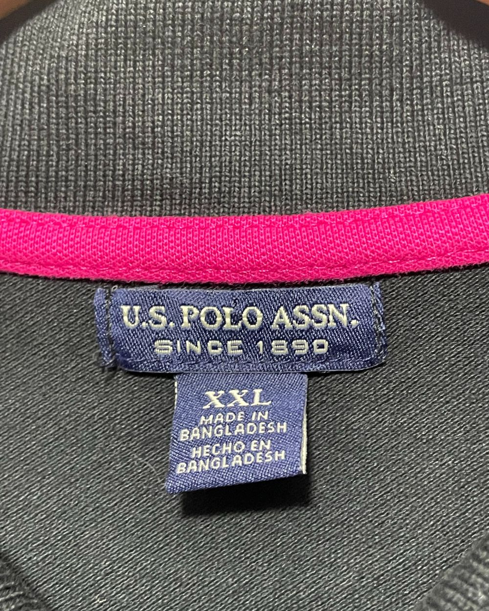 Polo U.S. Assn Black Cotton Polo T Shirt For Women XXL | ThriftQueen.pk