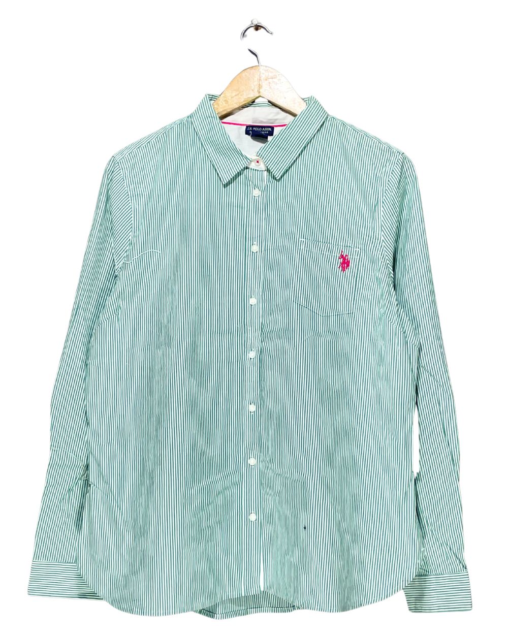 Polo U.S. Assn Green Cotton Shirt For Women XL | ThriftQueen.pk