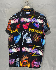Broken Promises Black Cotton Shirt For Women L | ThriftQueen.pk