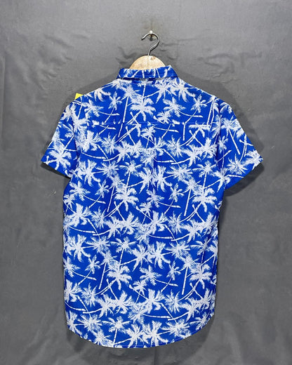 Spring & Gege Blue Cotton Shirt For Women XL | ThriftQueen.pk