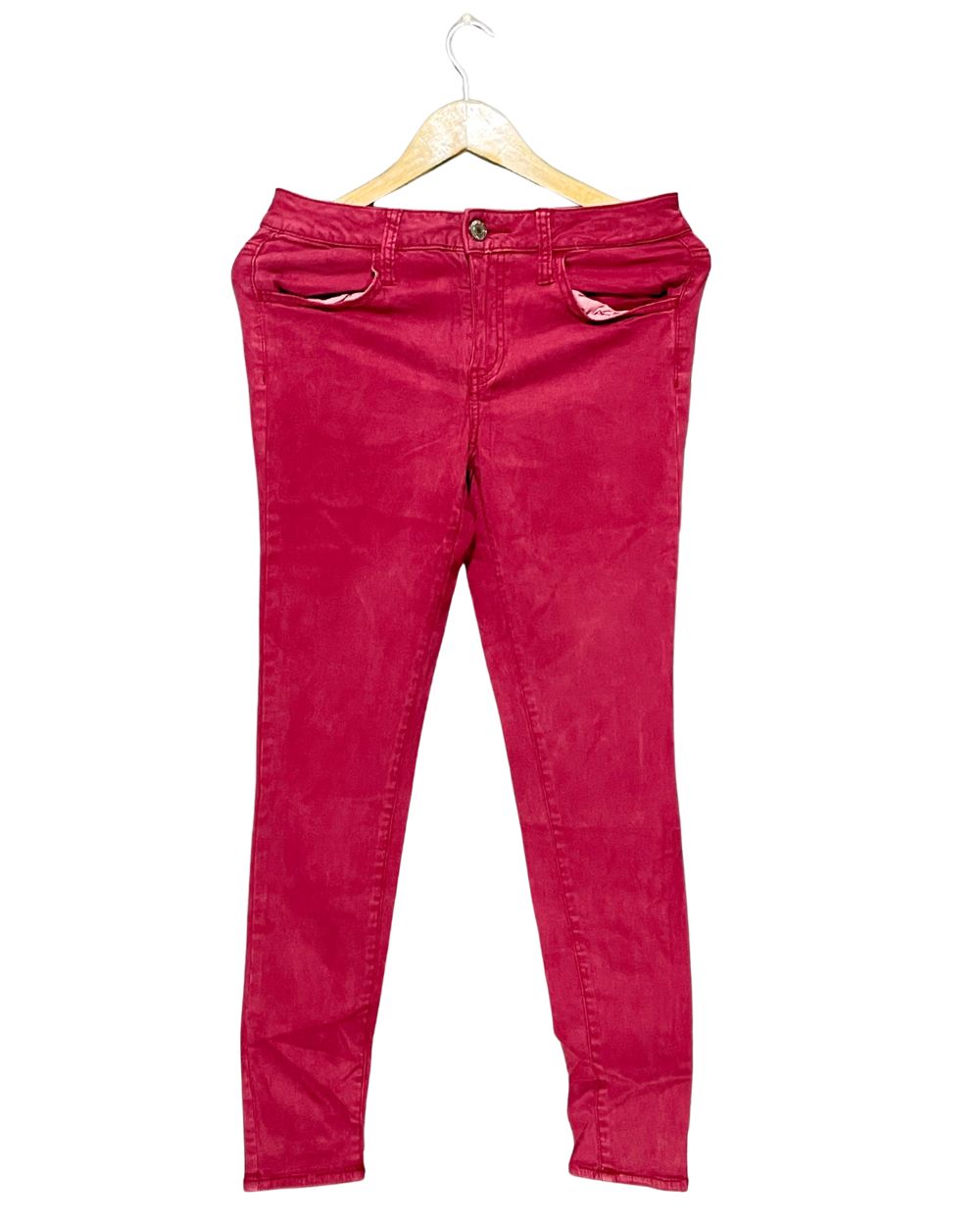 American Eagle Maroon Jeans For Women M